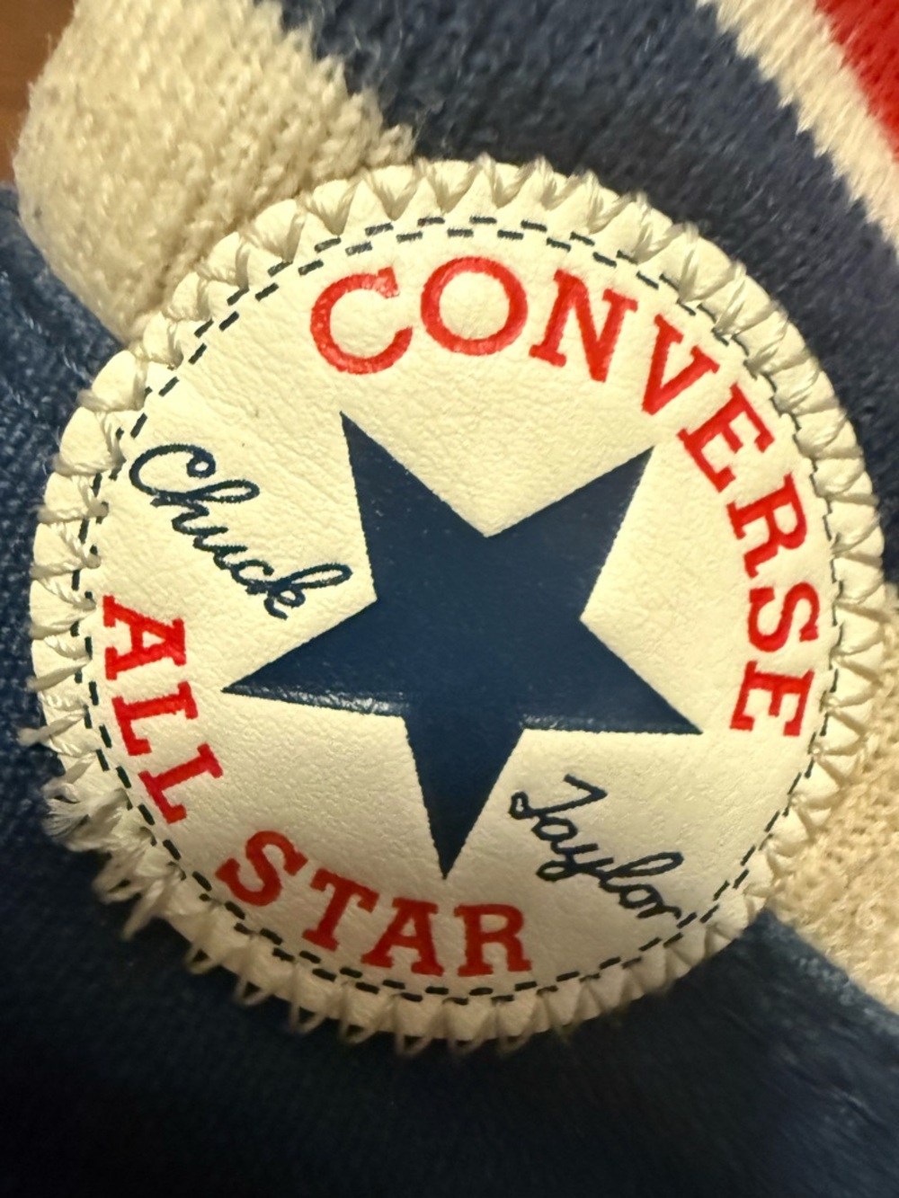 70s meets 80s Converse: Navy Tube Sock High-Tops Retro Athleisure W5.5 M3.5 Kids - Picture 12 of 13